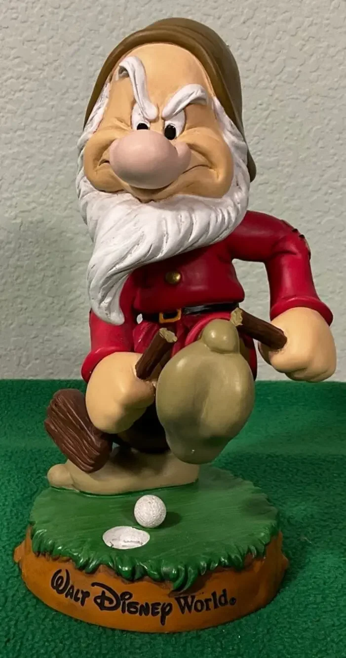 Walt Disney World Seven Dwarfs Grumpy Golfer Bobblehead 8